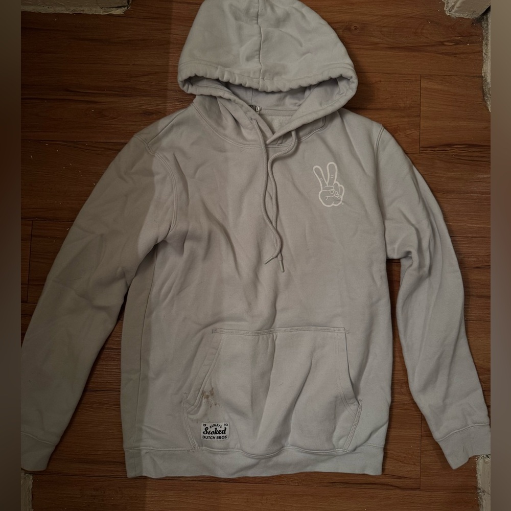 Blue/gray Dutch bros hoodie
